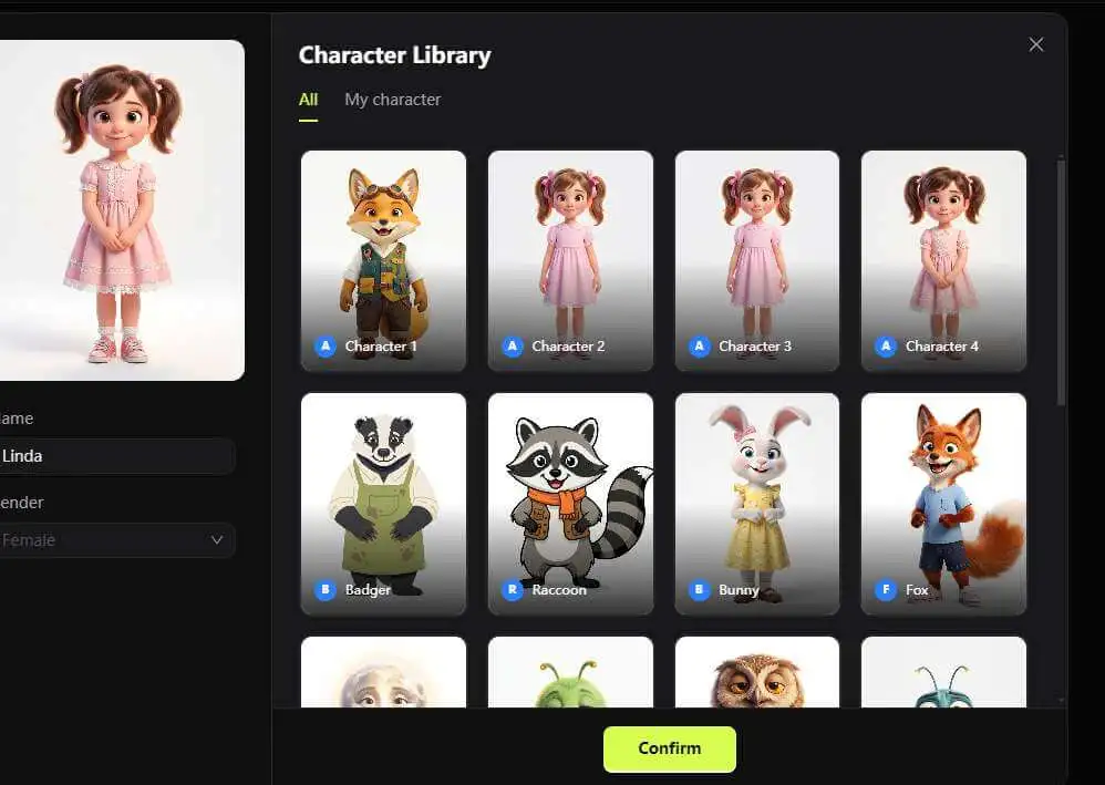 KiVi AI designe your own character