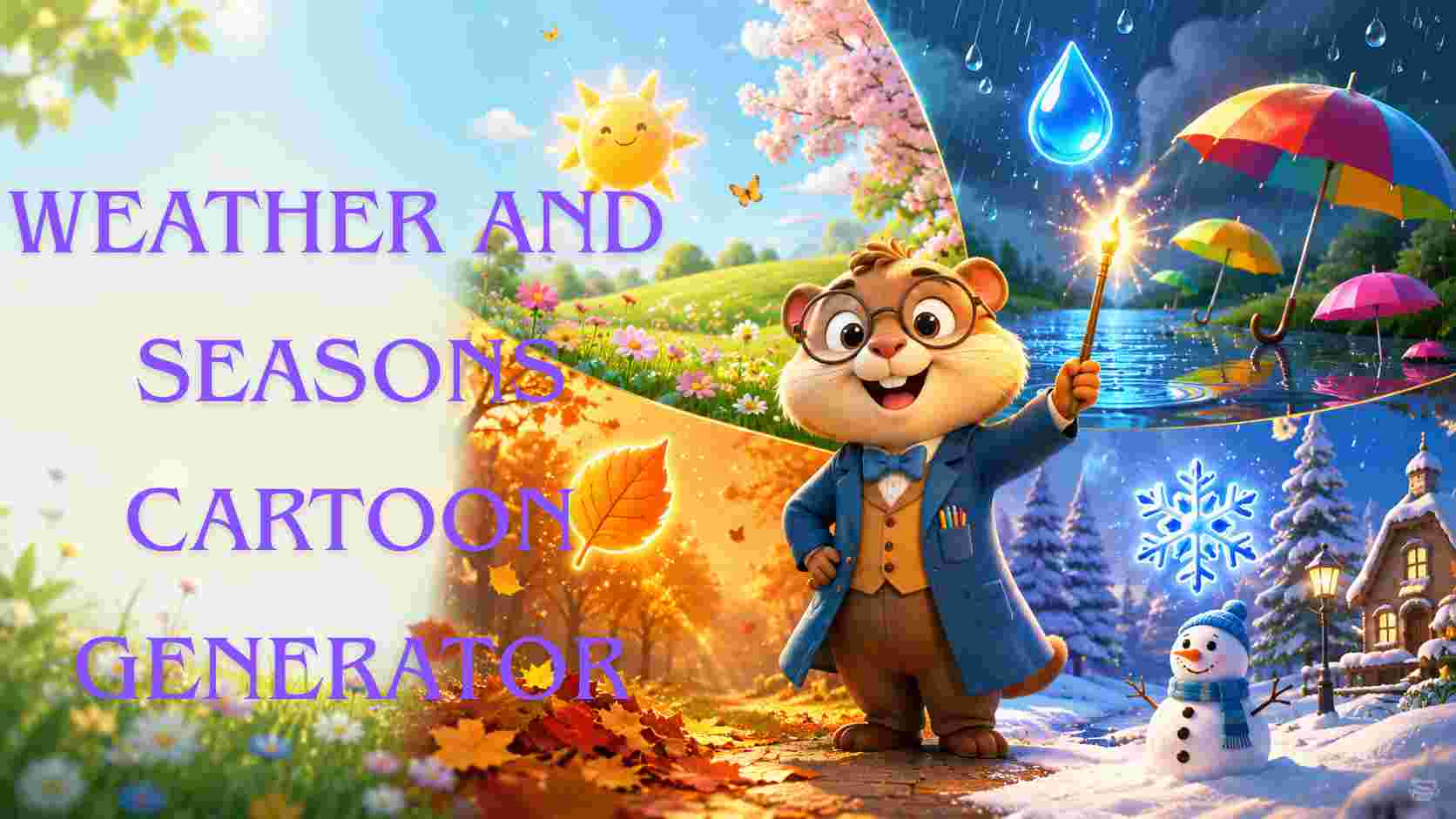Weather and Seasons Video Generator: Create 3D Songs for Preschool