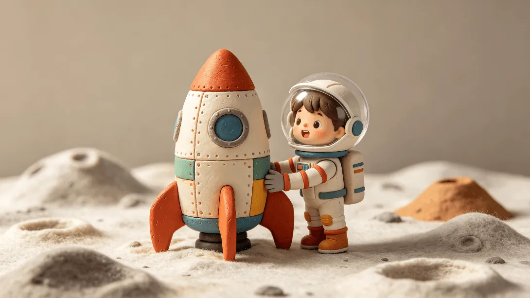 Handmade claymation animation style