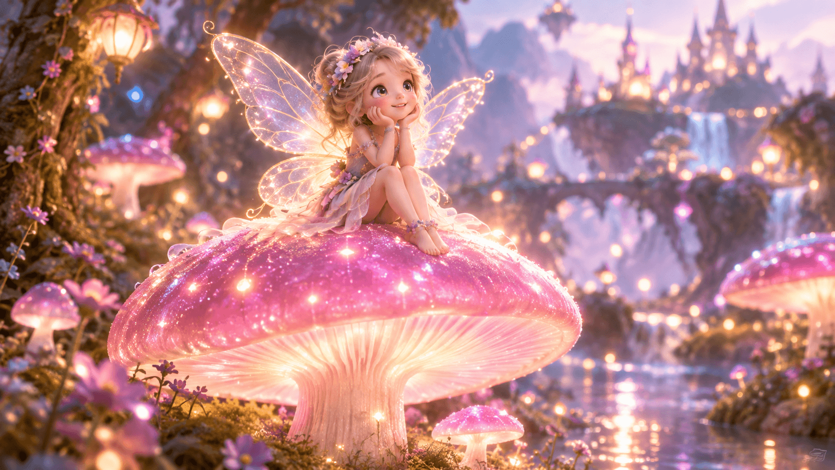 Dreamy fairy tale 3D animation style